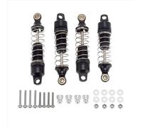 MKIUYVD Amortiguador de Choque RC para Losi para Mini-T Stadium 1/18 RC Car Truck Upgrade Parts 4 Piezas De Amortiguadores Delanteros Y Traseros Metal para Resorte(Black)