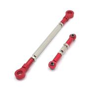 MKIUYVD Barras Coches RC para HB para Juguetes ZP1001 ZP1002 ZP1003 ZP1004 ZP1008 Enlace De Dirección Metal Varilla Servo 1/10 Piezas Coche RC(Red)