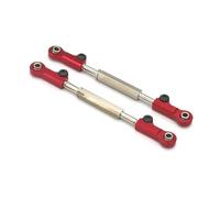 MKIUYVD Barras Coches RC para JLB para Racing para Cheetah 11101 21101 J3 para Speed EA1018 1/10 RC Piezas De Coche 2 Enlace Varilla Delantero Trasero Metal(Red)