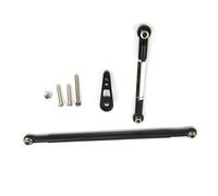 MKIUYVD Barras Coches RC para MN MN86K MN86KS 1/12 RC Car Crawler Upgrade Parts Pieza De Metal Enlace Dirección Ajustable Servo Link Varilla Tracción Brazo(Black)