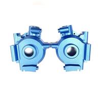 MKIUYVD Caja Cambios de Coche RC para LOSI para Baja para Rey 4WD Short Course 1/10 RC Car Part Potente Aleación De Aluminio RC Gear Box Housing Caja Transmisión(Blue)