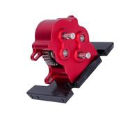 MKIUYVD Caja Cambios de Coche RC para SCX10 para Capra para Comp para Compilaciones Aleación De Aluminio Transmisión Doble Caja Cambios Excavación 1/10 RC Crawler Car Piezas Actualización(Red)