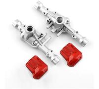 MKIUYVD Eje Delantero Trasero RC para Traxxas para TRX-4 1/10 RC Crawler Car, Carcasa De Eje Delantero Y Trasero Metal, Piezas Actualización, Accesorios(Silver)