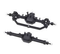 MKIUYVD Eje Delantero Trasero RC para Traxxas para Trx-4m 1/18 RC Crawler, Piezas De Repuesto Plástico, Juego Eje Delantero Y Trasero Completo con Soporte Servo(Front and Rear)