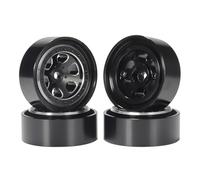 MKIUYVD Neumáticos RC para TRX4-M para Bronco para Defender FCX24 SCX24 AX24 Llantas Beadlock Que Se Adaptan A Neumáticos TRX4M para Actualización De Orugas RC 1/18(Black)