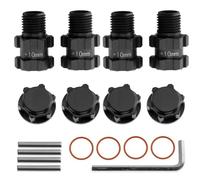 MKIUYVD Piezas RC para ARRMA 3S para SENTON para VORTEKS para Typhon 1/10 RC Piezas De Actualización Coche Adaptador Hexagonal Rueda Metal 14mm A 17mm(Black)