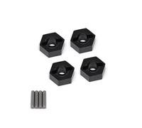 MKIUYVD Piezas RC para ARRMA 3S para SENTON para VORTEKS para Typhon para Rock para Granite 1/10 RC Piezas Coche 4 Uds Adaptador para Cubo Hexagonal De Rueda Metal 14mm(Black)