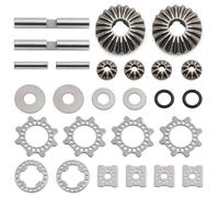 MKIUYVD Piezas RC para ARRMA para Kraton para Rock para Mojave 1/8 1/7 RC Accesorios De Piezas Coches 1Set Engranaje Aleación Diferencial Delantero Y Trasero