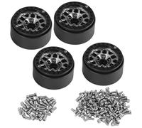 MKIUYVD Piezas RC para Axial para SCX10 90046 para Traxxas para TRX4 1/10 RC Crawler 4 Piezas 1,9 Llantas De para Cubo Rueda 12 Orificios con Bloqueo Cuentas Metal