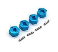 MKIUYVD Piezas RC para MJX H16 16207 16208 16209 16210 1/16 RC Piezas De Actualización Automóviles 4 Metal 12 Milímetros Rueda Maleficio Concentrador Conectores(Blue)
