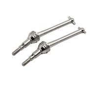 MKIUYVD Piezas RC para MJX para Hyper para Go 16207 16208 16210 H16 14209 14210 RC Piezas De Coches Accesorios 2pcs Eje Accionamiento Metal CVD(Silver)