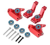 MKIUYVD Piezas RC para Traxxas para Slash para Rustler para Bandit 1/10 RC Bloques De Dirección del Bloque Rueda Delantera Coche Eje Trasero(Red)