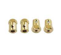 MKIUYVD Piezas RC para WPL C14 C24 C34 C44 B14 B24 para MN D90 D91 96 99s RC Accesorios De Actualización Coche 4 Uds Adaptador Hexagonal para Cubo Brass Color 5mm A 12mm