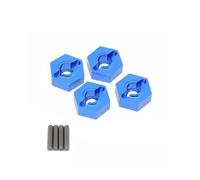 MKIUYVD RC Accesorios para ARRMA 3S para SENTON para VORTEKS para Typhon para Rock para Granite 1/10 RC Piezas De Coche 4 Uds Adaptador para Cubo Hexagonal Rueda Metal 14mm(Blue)