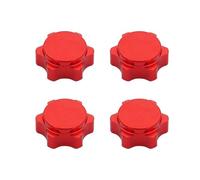 MKIUYVD RC Accesorios para HSP para Axial para HPI para Himoto 1/8 para RC para Hobby Car Camión Todoterreno Piezas Hop-Up 4 Aluminio para Buje, Tuerca Hexagonal Tapa De 17 Mm(Red)
