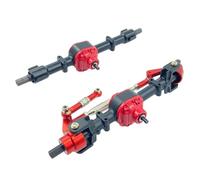 MKIUYVD RC Accesorios para MN D90 D91 D96 D99S MN90 MN96 MN99 para MN99S FJ45 RC Car Upgrade Parts Conjunto De Puente Eje Delantero Y Trasero Metálico(Black)