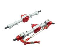 MKIUYVD RC Accesorios para MN D90 D91 D96 D99S MN90 MN96 MN99 para MN99S FJ45 RC Car Upgrade Parts Conjunto De Puente Eje Delantero Y Trasero Metálico(Silver)