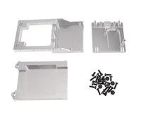 MKIUYVD RC Accesorios para MN para MN78 para MN168 1/12 RC Accesorios para Automóviles Base De Instalación Caja Cambios Metal Soporte Motor Conjunto Viga Transversal(Silver)