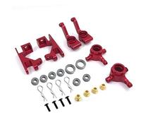 MKIUYVD RC Accesorios para Traxxas para Slash 1/10 RC Car Parts 1 Juego De Bloque Dirección Rueda Metal, Soporte Eje para Cubo para Tipo C con Rodamiento Bolas(Red)