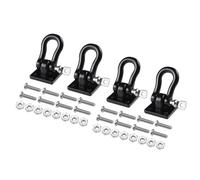 MKIUYVD RC Accesorios para Traxxas para TRX4 para Axial para SCX10 D90 1/10 Piezas De Coche Trepador Control Remoto Ganchos Remolque Metal para Grilletes Escalada(Black,4pcs)