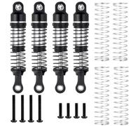 MKIUYVD RC Accesorios para TRX4M para Bronco para Defender K10 1/18 RC Micro Accesorios para Trepadores 4 Uds Amortiguadores De Metal(Black,C)