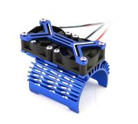 MKIUYVD RC Coche Piezas Compatible con Arrma para Traxxas 1/7 1/8 RC Cars para Motores 4068 4074 4082 4268 4274 Disipador Térmico para Motor Ventilador De Refrigeración Dual De 20000rpm 40-42mm(Blue)