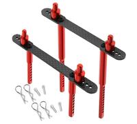 MKIUYVD RC Coche Piezas para Axial para SCX10 II 90046 90047 1/10 Piezas De Coche Trepador De RC Soportes De Poste De Carrocería Columna De Carcasa Delantera Y Trasera(Red)