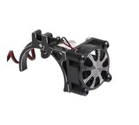 MKIUYVD RC Coche Piezas para Axial para SCX10 para Traxxas para TRX4 1/8 1/10 RC Cars 540 550 3650 3660 Disipador Térmico para Motor Ventilador De Refrigeración con Sensor Térmico(Black)