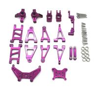 MKIUYVD RC Coche Piezas para MJX 14303 14301 14302 1/14 RC 4WD Control Remoto Coche Piezas De Mejora De Metal Frágil Juego De 10 Piezas(Purple)