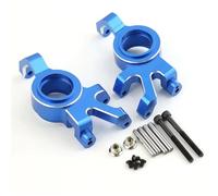 MKIUYVD RC Coche Piezas para Traxxas para X-maxx 6S 8S 1/5 RC para Monster Truck Piezas De Mejora Accesorios RC Coche 2 Uds Bloque De Dirección Delantera De Metal(Blue)