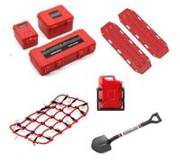 MKIUYVD RC Coche Piezas para TRX4 para SCX10 90046 1/10 RC Accesorios De Coche para Universal 8 Unids/Set Decoración Simulada Maleta Equipaje Red Pala(Red)
