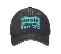 MKJDFTYU Logotipo O-Oasis 25 Rojo Azul Summer Vibe Gorras de béisbol Vaqueros Vintage Desgastados Sombrero Lavado Entrenamiento al Aire Libre Gorra Ajustable