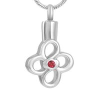 MKJFRLLSA Colgante de recuerdo de flores multicolor de acero inoxidable para cremación de cenizas Urna conmemorativa collar de recuerdo joyería