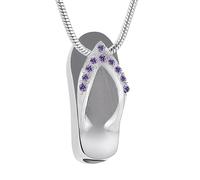 MKJFRLLSA Collar de urna de cremación para Las Cenizas de un ser Querido Zapatilla Joyería Conmemorativa para Mujeres Urna de Recuerdo Colgante Soporte para Cenizas