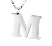 MKJFRLLSA Joyería de cremación Letra A~Z Urna Collar para Soporte de Cenizas Joyería Conmemorativa de Recuerdo para un ser Querido