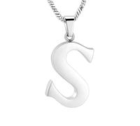 MKJFRLLSA Joyería de cremación Letra A~Z Urna Collar para Soporte de Cenizas Joyería Conmemorativa de Recuerdo para un ser Querido