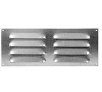 MKK - 18529-023 - Rejilla de ventilación de pared, cierre de rejilla de metal, entrada de aire, protección contra insectos con cierre, 255 mm x 100 mm, galvanizada
