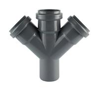 MKK - 19559-001 - Tubo HT doble derivación PP DN 50 110 de doble conexión 45° de derivación DN 50/50/50