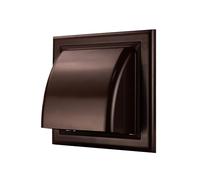 MKK - Rejilla de ventilación (plástico ABS, diámetro 80-160, diámetro de 100 mm), color marrón
