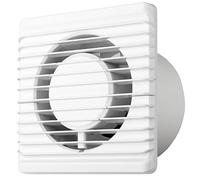 MKK Ventilador de baño Ø 100 mm, ventilador de salón, estándar, funcionamiento silencioso, bajo consumo de energía, adecuado para baños y cocinas Ventilador 28dB/1m 26dB/3m - 93m³/h