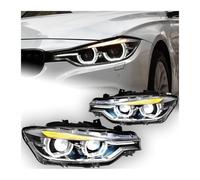 MKKHUYLBCM Luz Señal Giro Espejo Para B&MW F30 Lente Proyector Faros LED 2013-2018 F35 Para Serie 3 320i 325i Luces Coche DRL Faros Angel Eye