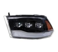 MKKHUYLBCM Luz Señal Giro Espejo Para Dodge Para RAM 1500 2500 3500 2008-2018 5500 DRL Proyector Luces Delanteras Para Coche Faros Delanteros LED