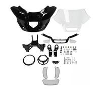 MKKHUYLBCM Luz Señal Giro Espejo Para Low Rider ST Para FXLRST 2022-2024 LOW RIDER EL DIABLO 2022 Con Soporte Montaje Carenado Faro Delantero Motocicleta(With Mesh Vent)