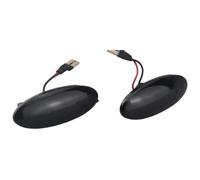 MKKHUYLBCM Luz Señal Giro Espejo Para N&issan Para March Para Micra Para X-Trail Para Note 2006-2011 Luces LED Posición Laterales Dinámicas Para Espejo Retrovisor(2Pcs Dynamic Smoked)