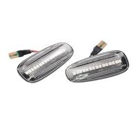MKKHUYLBCM Luz Señal Giro Espejo Para O&pel Para Zafira A 99-05 Para Astra G 98-09 2 PIEZAS Luz Posición Lateral Señal Giro Dinámica Lámpara Panel LED 12 V(Dynamic Crystal Type)