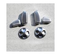 MKKHUYLBCM Pegatinas Coche para A&lfa para Romeo para Giulia Botón Ajuste Asiento Decoración Cubierta Interruptor Carcasa Protectora Pegatinas Interiores Coche(Plata)