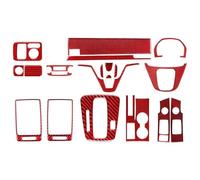 MKKHUYLBCM Pegatinas Coche para CRV 2007-2011 Volante Izquierda Juego Completo 20 Pegatinas Decorativas Interiores Fibra Carbono