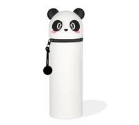 MKKZLPN Kawaii, Estuche Escolar de Silicona Blanda 2 en 1, Animales Dulces Panda Portalápices de Mesa, Estuche de Silicona Suave para la Escuela Cremallera, para Lápices de Colores Rotuladores
