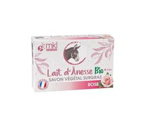 Mkl Savon Végétal Surgras Lait D'Ânesse Bio Rose 100 g