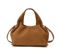 MKLHAVB Bolso de mano de lujo de cuero suave con asa superior for mujer, bandolera de hombro for mujer(Light brown)